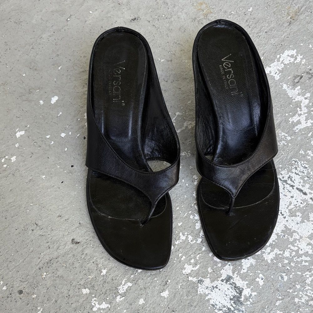 Versani kitten heel slides